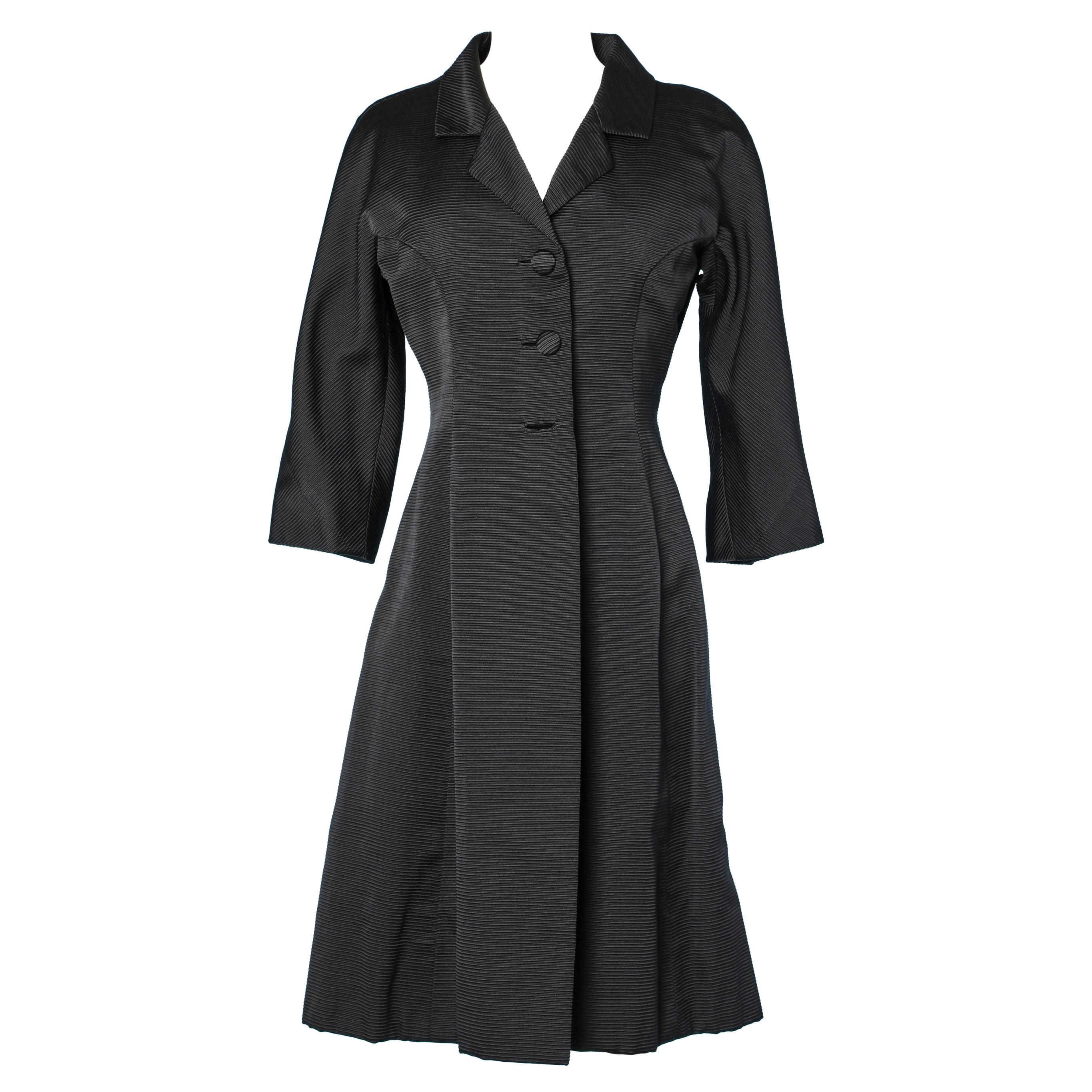 Single breasted black coat Eisa Cristobal Balenciaga  For Sale