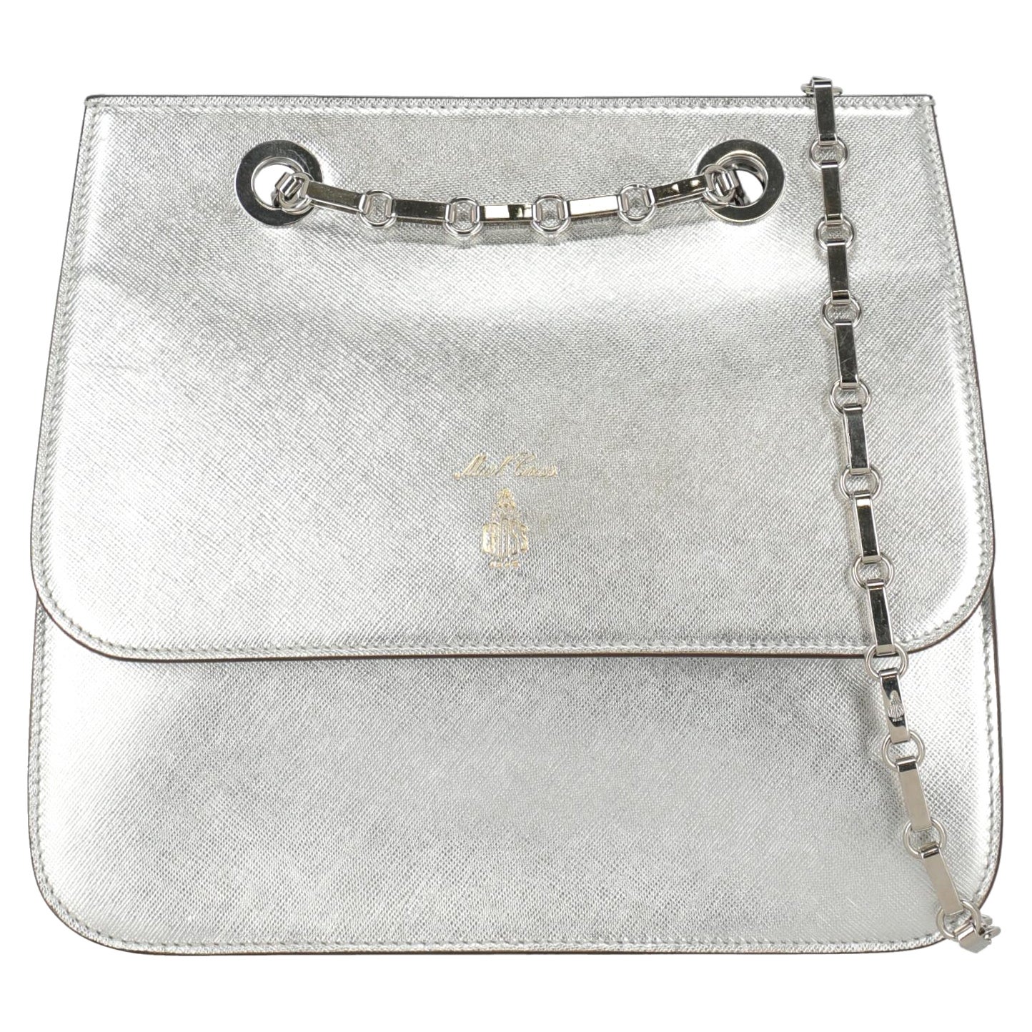 "Mark Cross Women Shoulder bags Silver Leather " For Sale