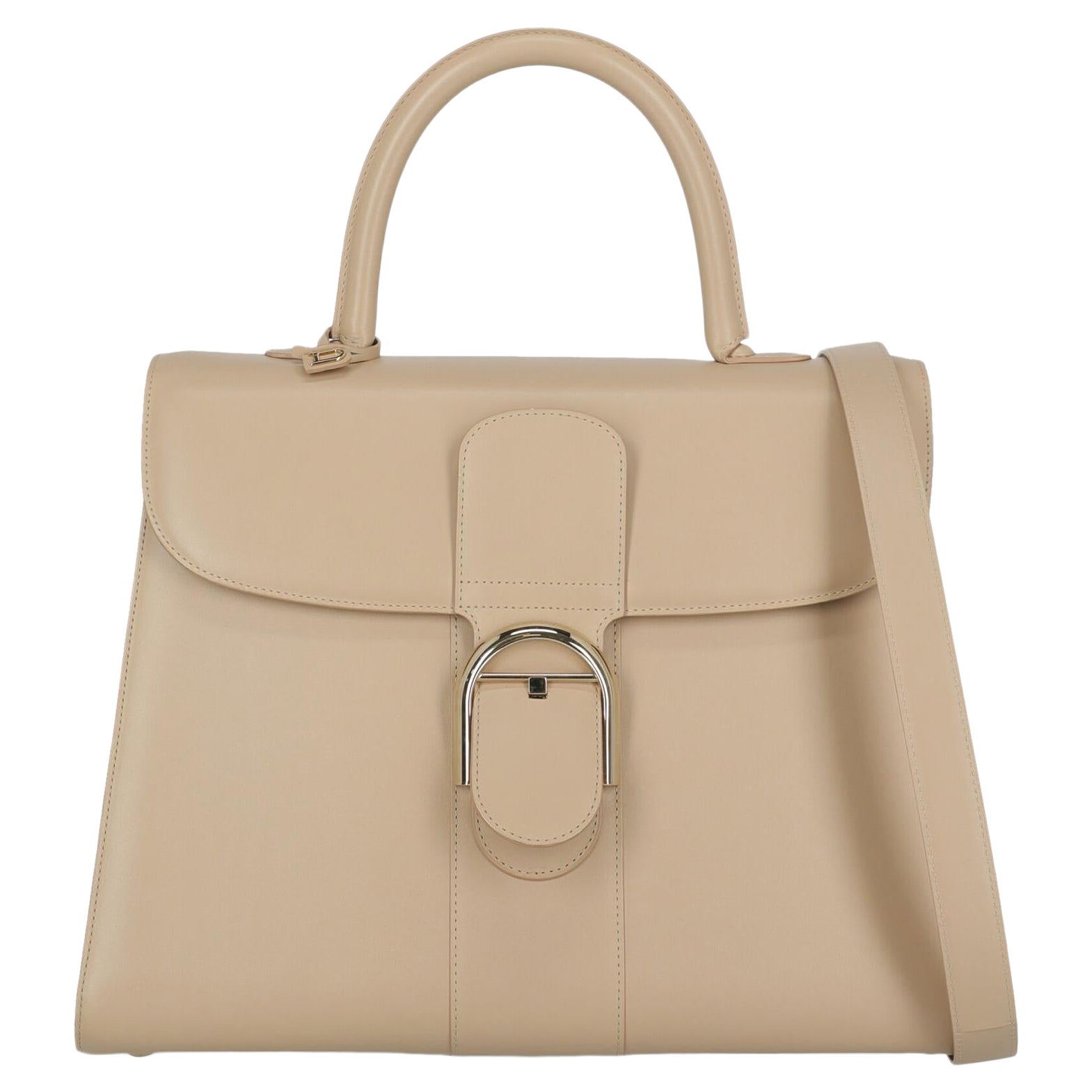 "Delvaux Women Handbags Beige Leather " For Sale