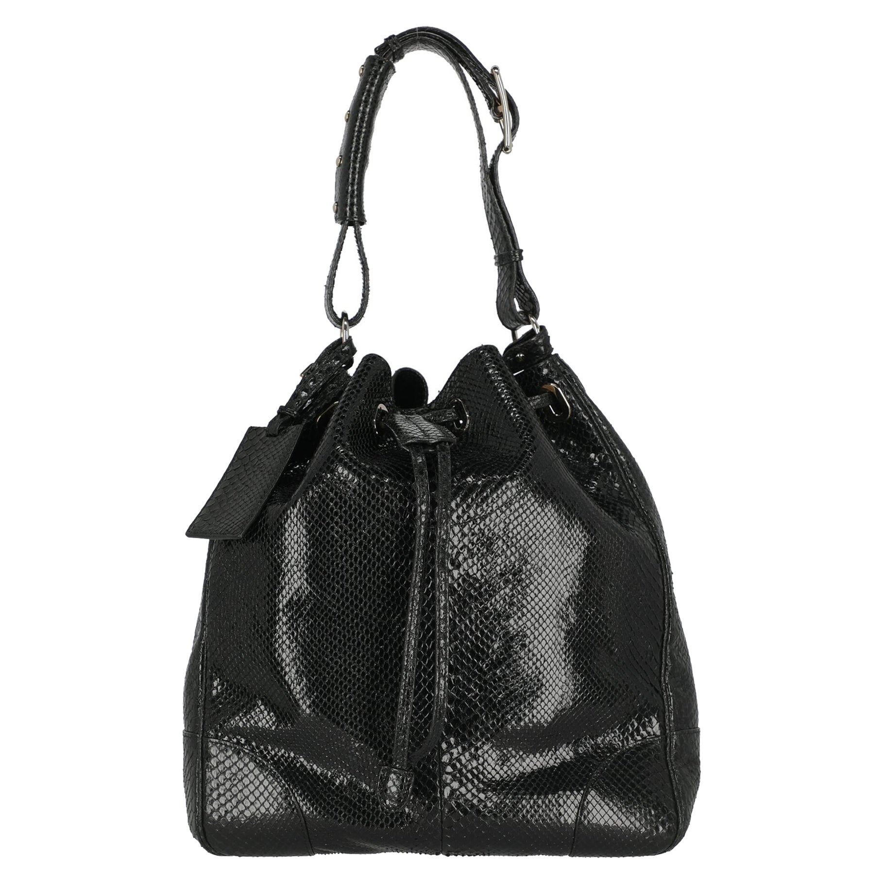 Ralph Lauren White/Black Canvas and Leather Ricky Tote For Sale at 1stDibs