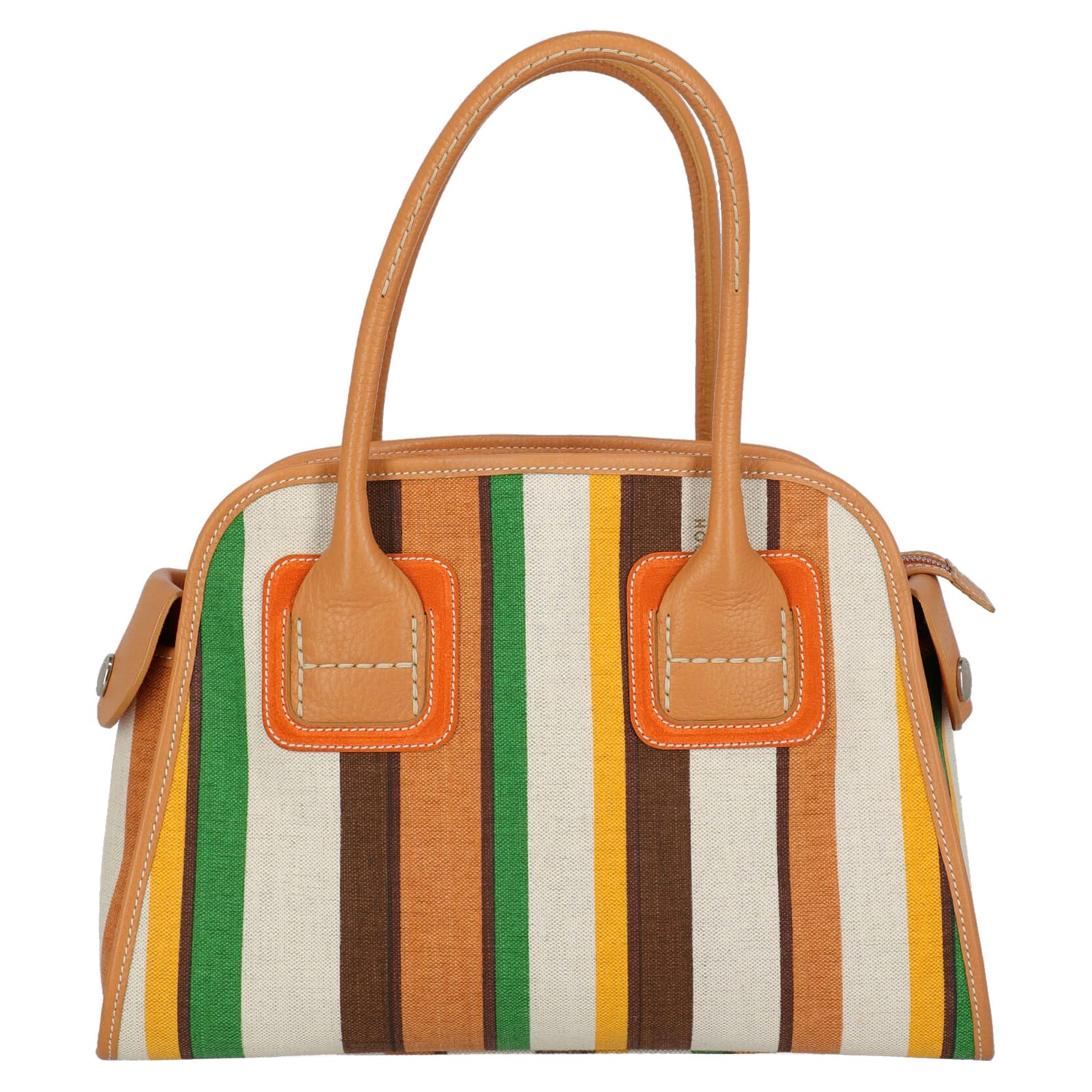 Hogan Women Handbags Brown, Green, Orange Fabric  For Sale