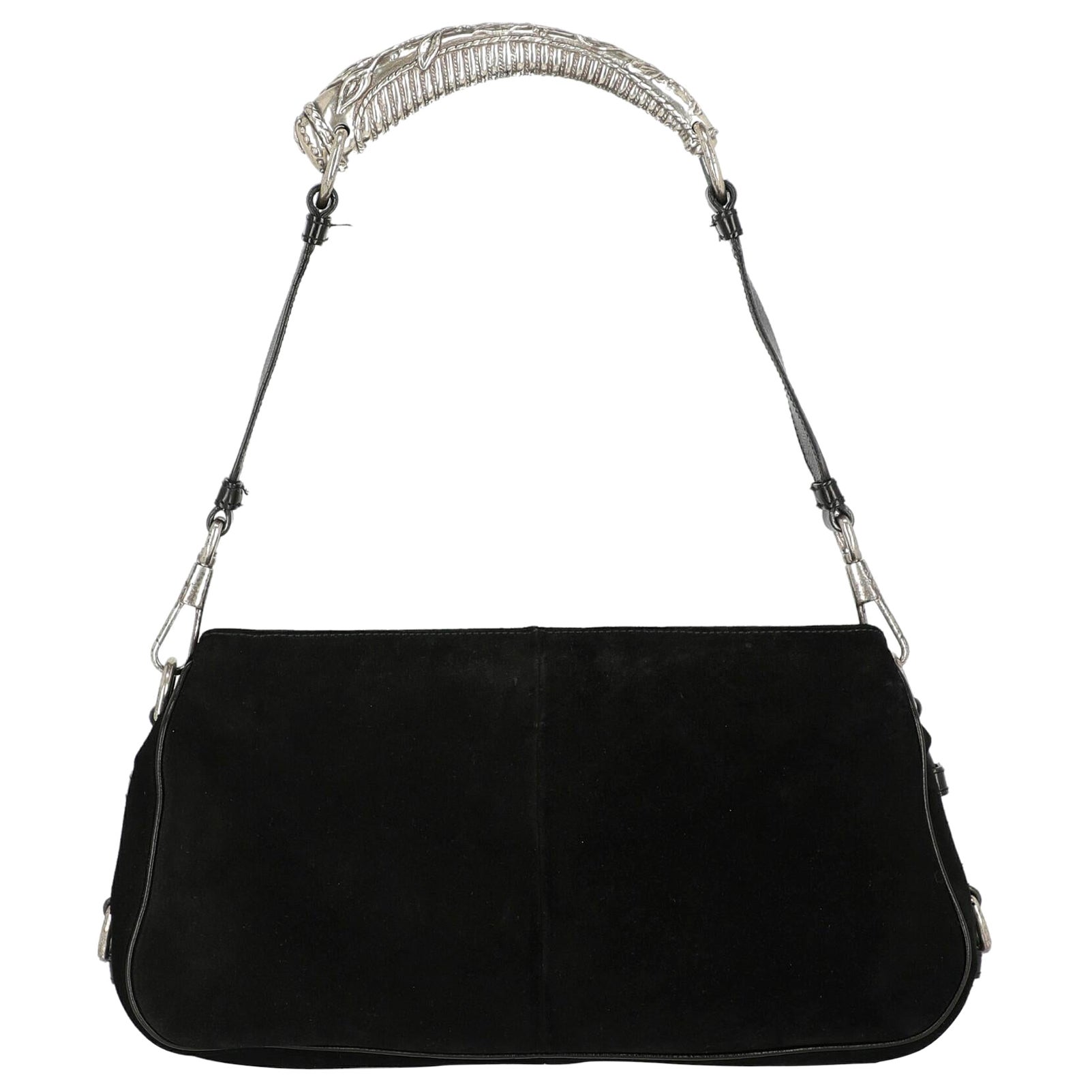 Saint Laurent Bellechasse Shoulder Bag Crocodile Embossed Leather