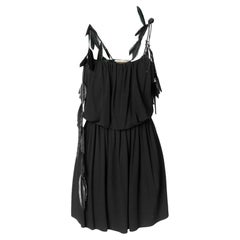 Saint Laurent - Mini-robe noire à bretelles, taille 38