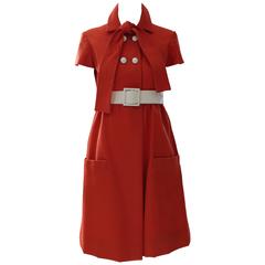 1960s Geoffrey Beene Cotton Jacket Dress