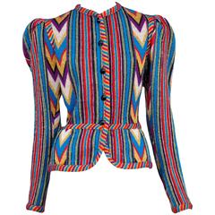 YSL Metallic Navajo Sweater Jacket