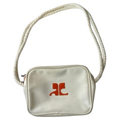 1960S ANDRE COURREGES White & Orange Bag