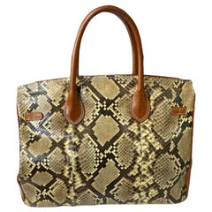 Sac à main en peau de serpent et cuir ALETA FOR BLOOMINGDALES des années 1980