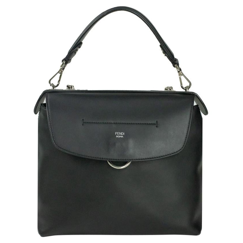 Fendi, Back to School in black leather For Sale