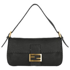 Fendi Women Shoulder bags Baguette Black Leather 