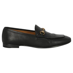 Gucci Women Loafers Black Leather EU 38.5