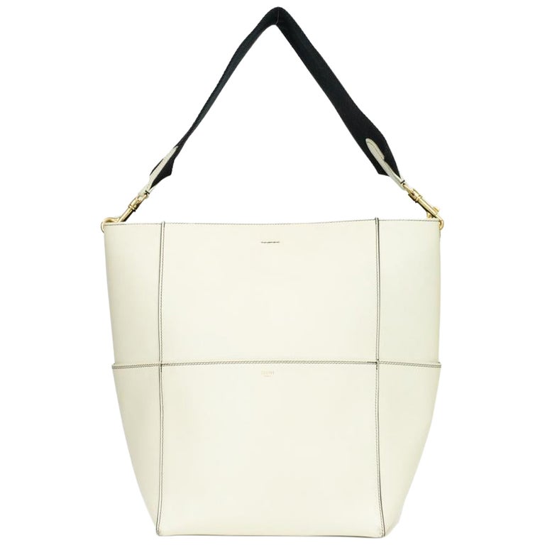 Céline, Seau Sangle in white leather at 1stDibs