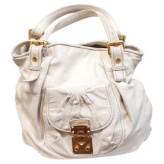 Coffer Shoulder Bag Matelasse Leather White by Miu Miu