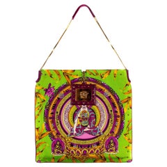 P/E 2000 Gianni Versace Vintage Buddha Jungle Print Flat Tote di Donatella Versace for Gianni Versace