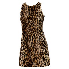 Vintage F/W 1994 Gianni Versace Couture Cheetah Print Mini Dress Documented