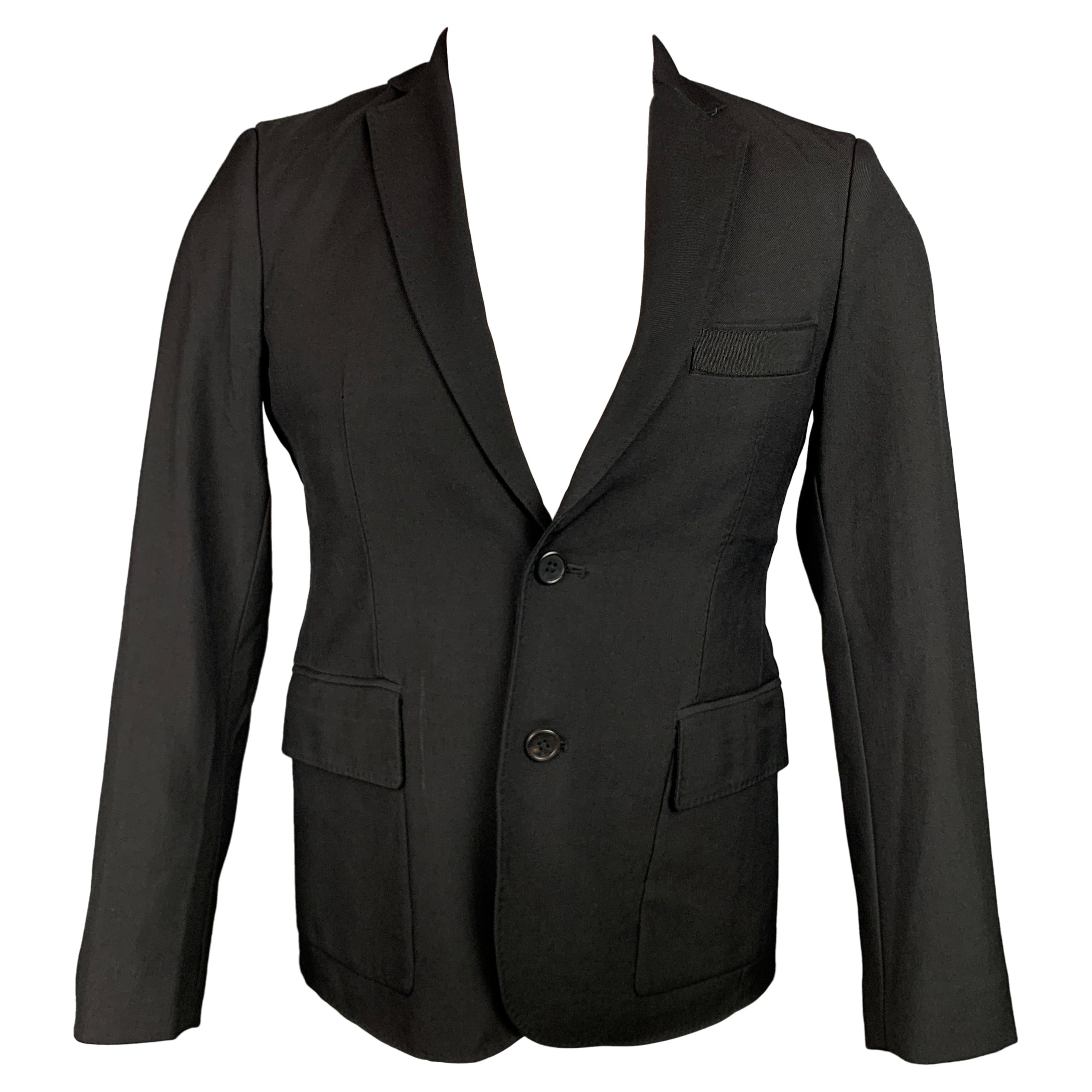 3.1 PHILLIP LIM Size 36 Black Wool / Polyamide Notch Lapel Sport Coat