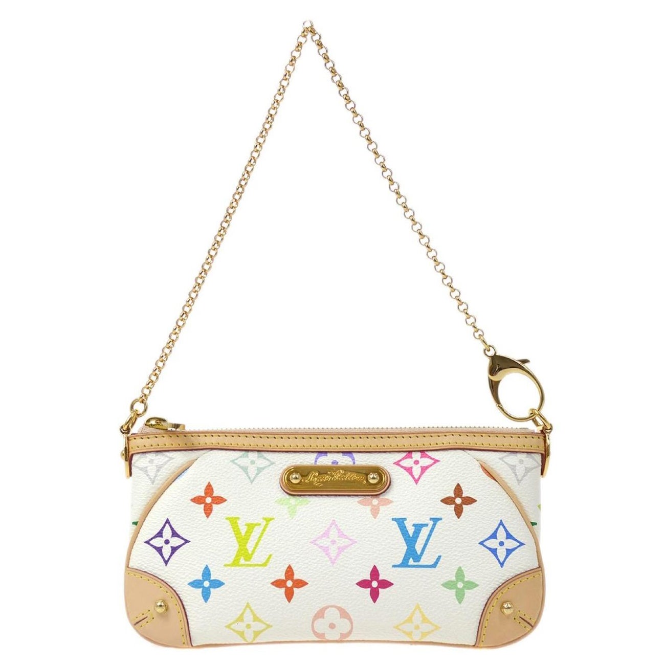 Louis Vuitton Murakami Rainbow Small Evening Top Handle Shoulder Pochette  Bag