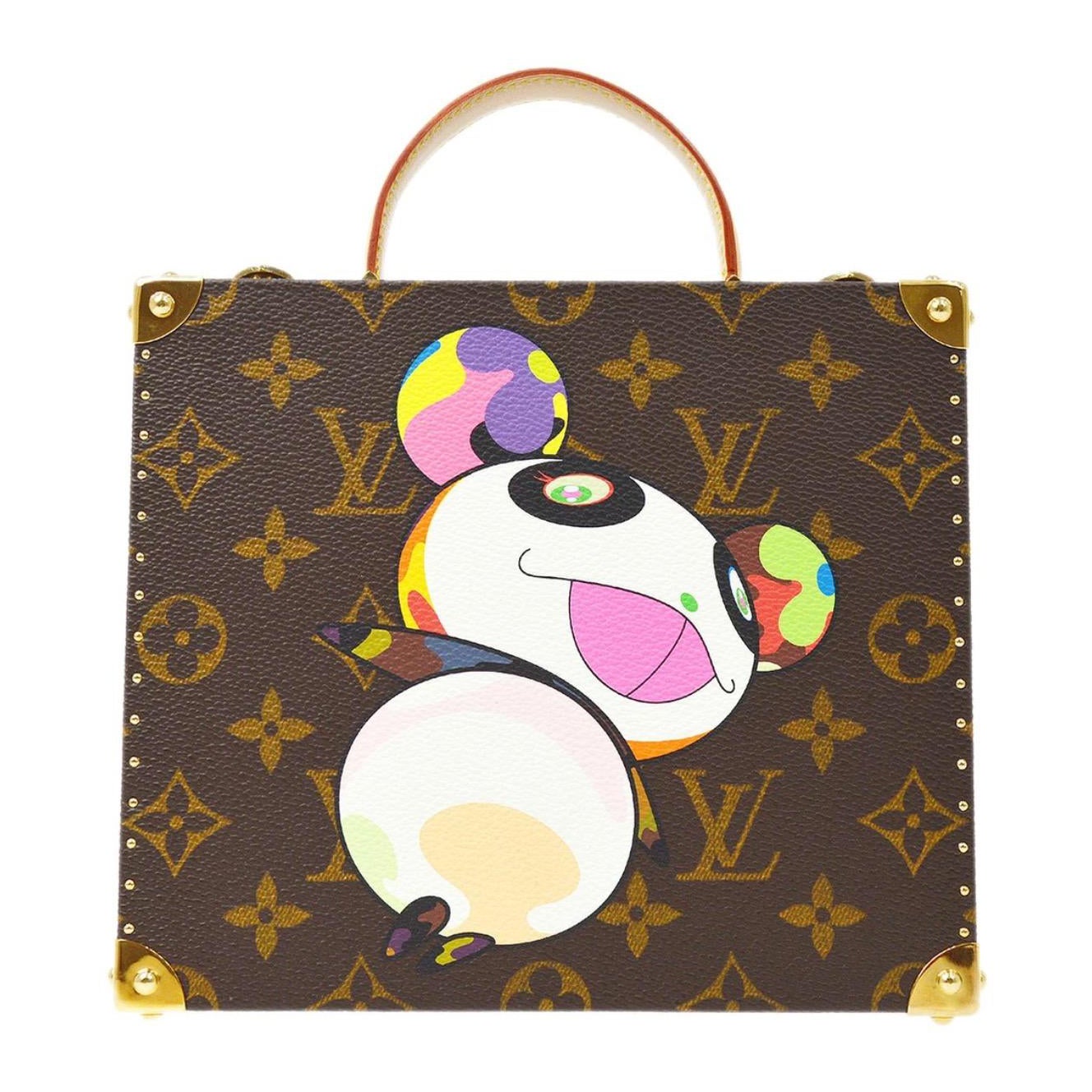 Louis Vuitton Murakami Monogram Small Travel Top Handle Jewelry Trunk Case Bag 