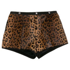 Saint Laurent autunno 2019: mini pantaloncini leopardati taglia 38