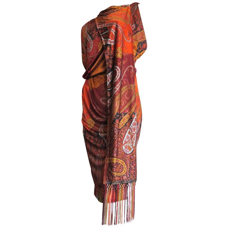 HERMES PARIS by Gaultier Paisley scarf dress at 1stDibs