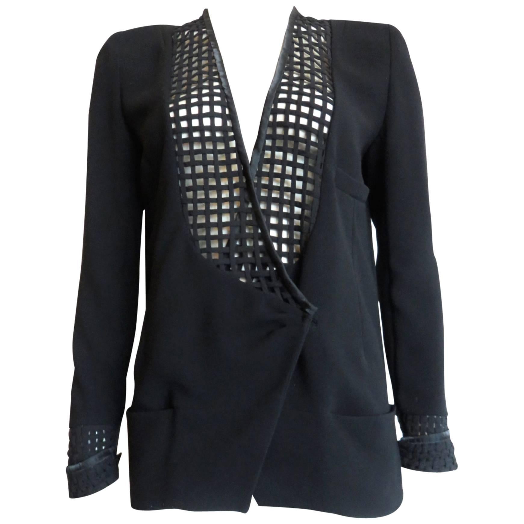 BALENCIAGA PARIS by Ghesquière Silk lattice detail jacket