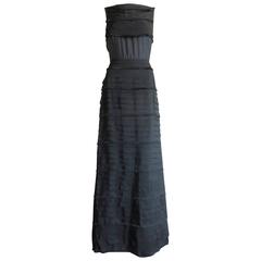 FENDI by Lagerfeld Silk grosgrain tiered evening dress