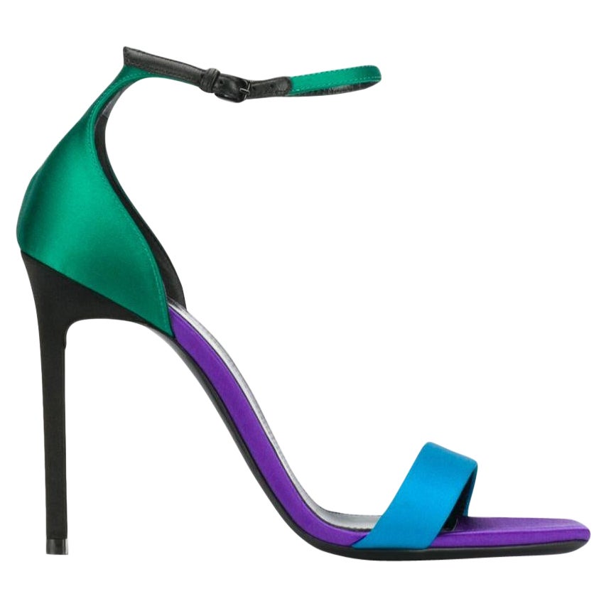 multicolor heels sandals