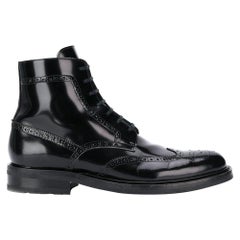 Saint Laurent Mens "Army 20" Black Leather Lace Up Boot Size 41