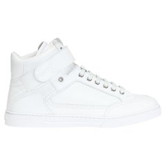 Saint Laurent Mens White Leather "Max Alpha" Velcro Sneaker Size 41