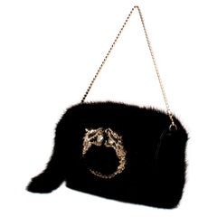 F/W 2004 Gucci by Tom Ford Runway Mink Crystal Dragon Mini Bag 