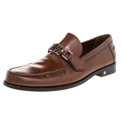 Louis Vuitton Brown Leather Major Loafers Size 43.5