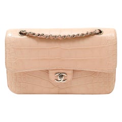 Chanel Cotton Candy Crocodile Medium Classic Flap