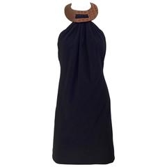 Jean Paul Gaultier dress with leather collar 2