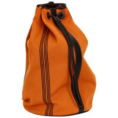 Hermes Große Unisex Potiron Toile Tasche