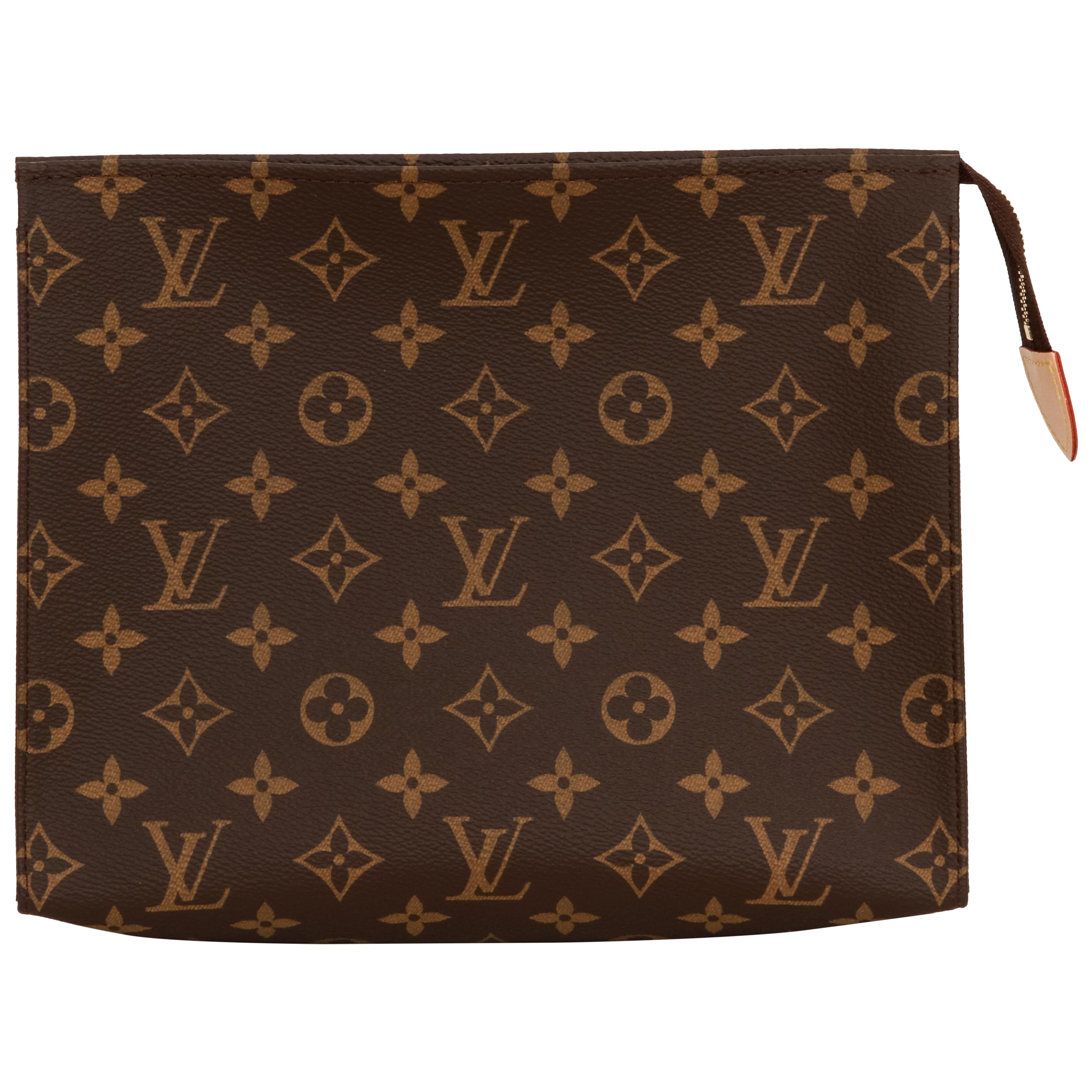 New Louis Vuitton Monogram Toiletry Clutch in Box For Sale