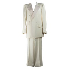 Gucci tailored White Twin Set Pant Suit Ensemble