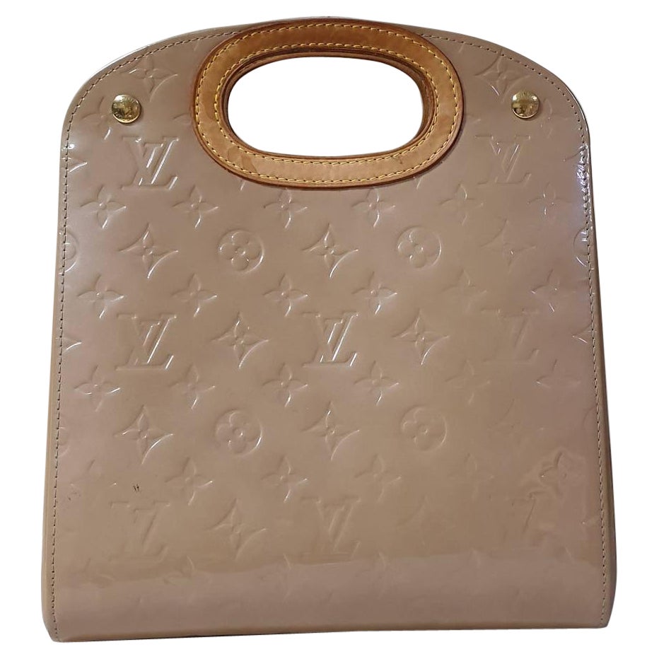 Louis Vuitton W Maple Drive Florentine Monogram Tot Beige Patent Leather Tote