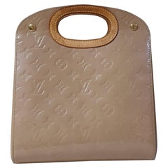 Louis Vuitton W Maple Drive Florentine Monogram Tot Beige Patent Leather Tote