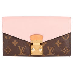 Louis Vuitton Rose Ballerine:: Monogramm Canvas & Vachetta Leder Metis Geldbörse