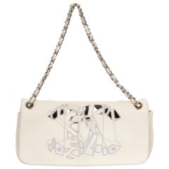 Chanel White Mirror Mosaic Handbag