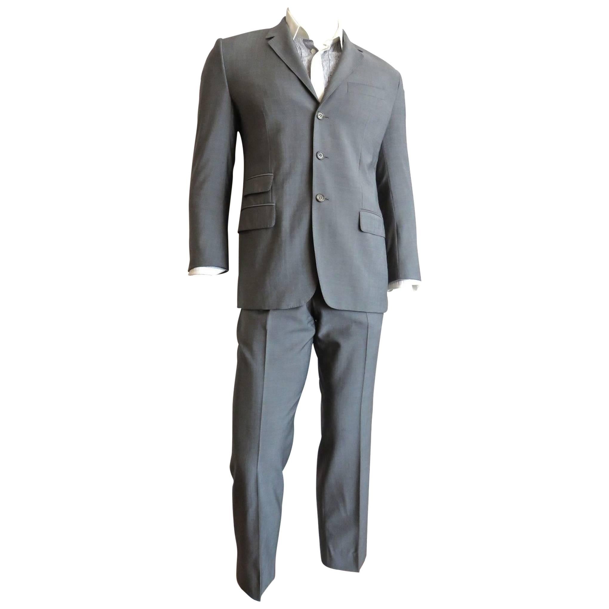 2004 ALEXANDER MCQUEEN Men's wool mohair suit 
