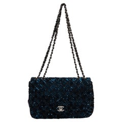 Chanel Navy & Black Sequin Evening Bag