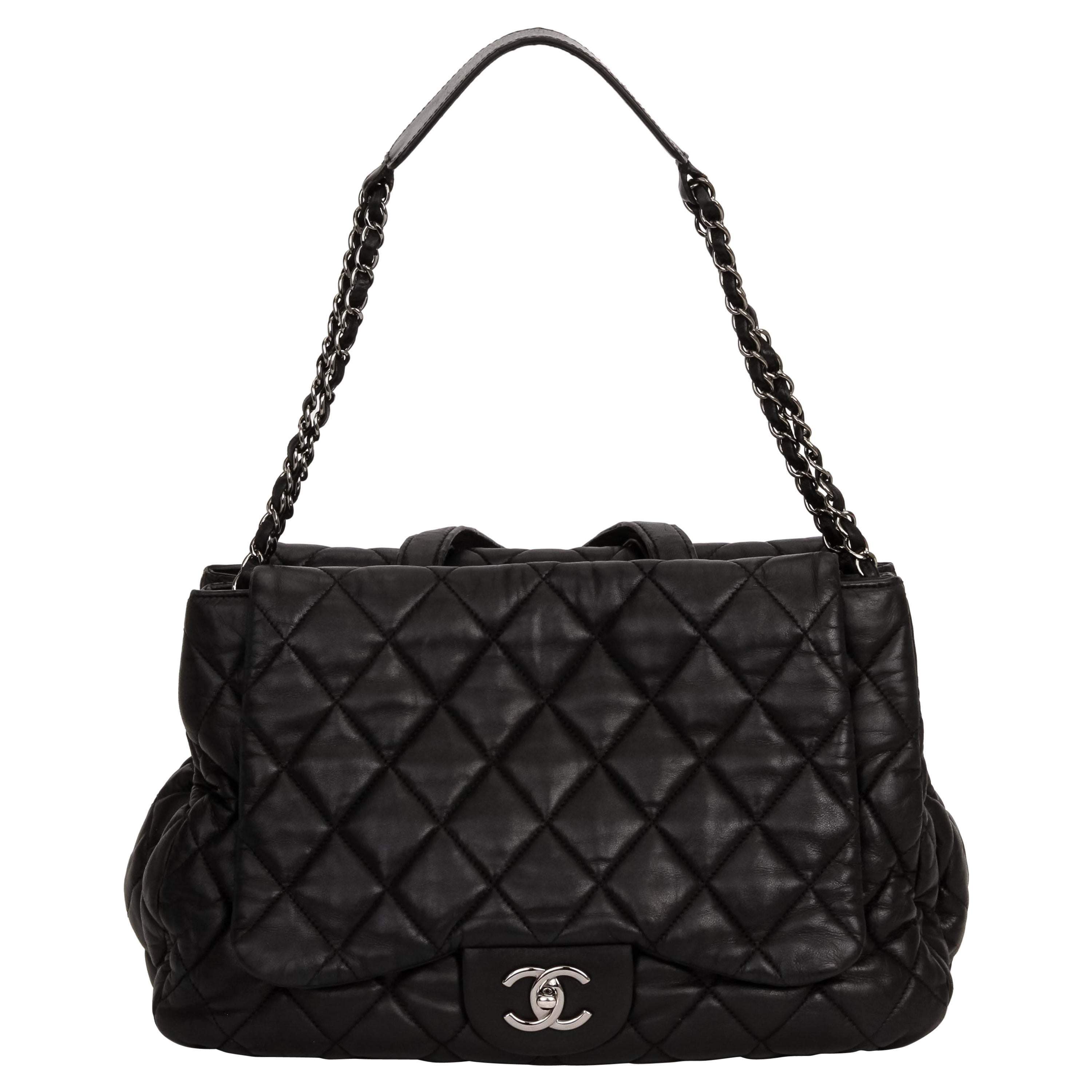 CHANEL Business bag Bicolore Briefcase 2WAY cosmos line lambskin black –