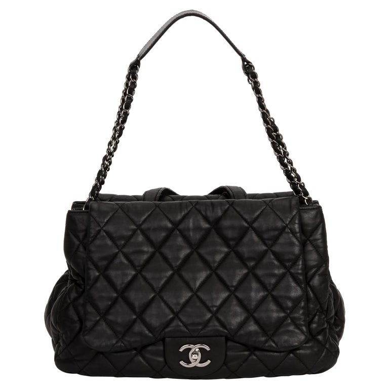 Chanel Black Lambskin Multi Pocket 2 Way Bag