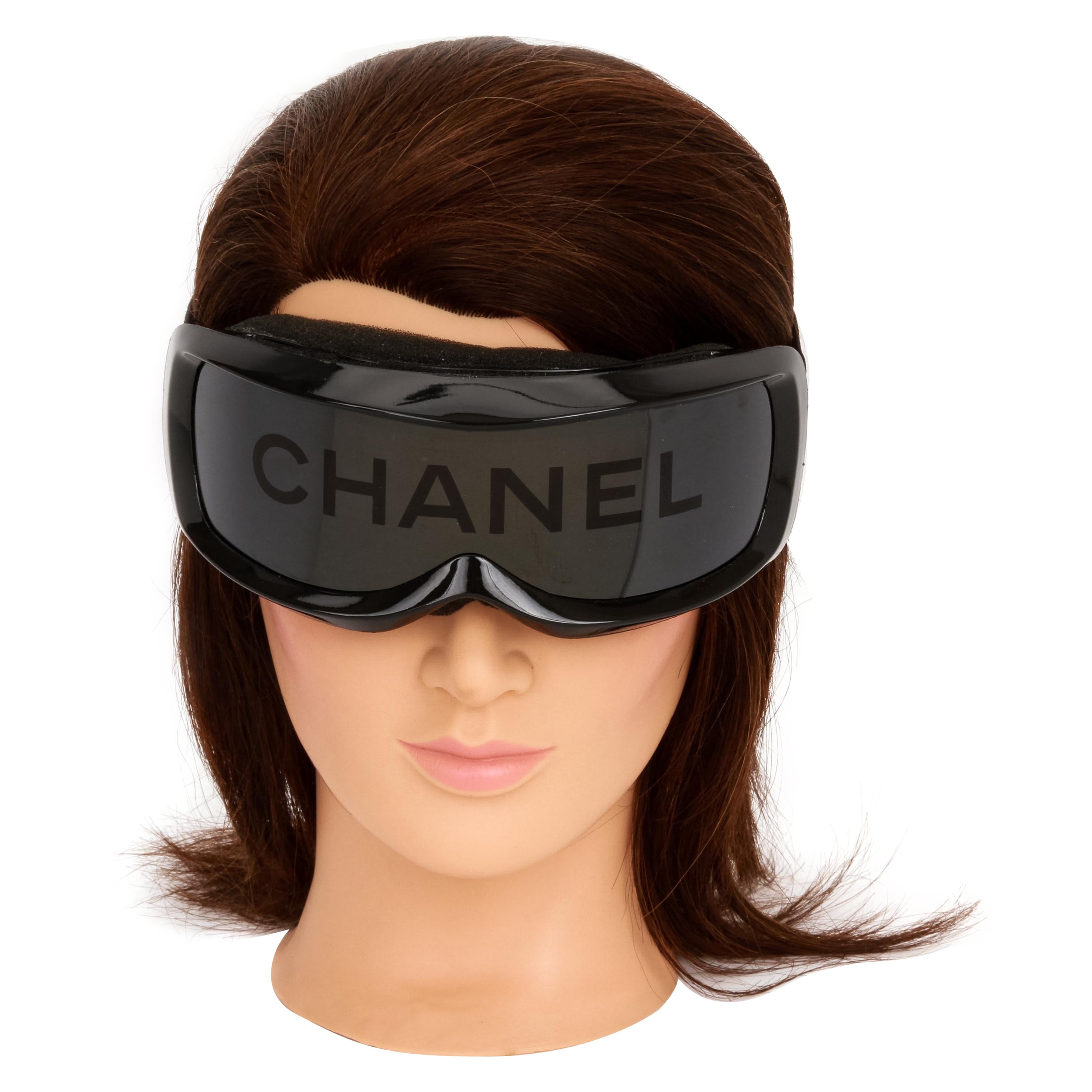 White and Pink Textile, Acrylic and Glass Mirrored Shield Ski Goggles, 2020, Handbags & Accessories, The Chanel Collection, 2022