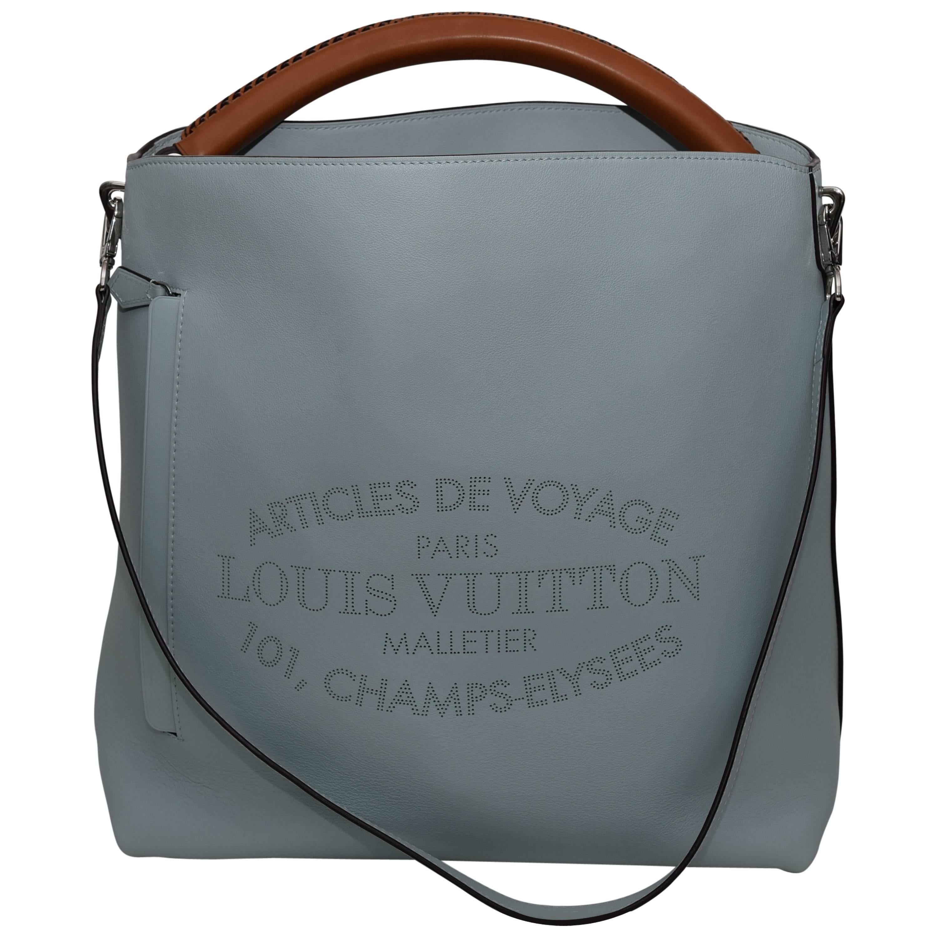 Louis Vuitton Veau Soie Parnassea Bagatelle Hobo Azur aus Kalbsleder