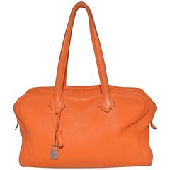 Used Hermès Orange Victoria II 35 cm Bag from 2011