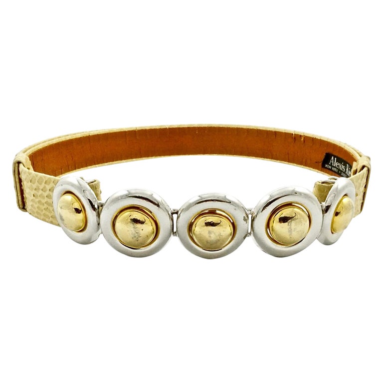 Baby Ceinture Python Noir Serpent Doré - Claris Virot