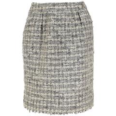Grey Chanel Tweed Skirt
