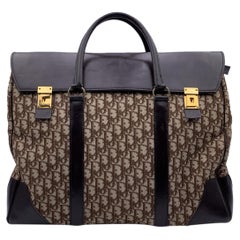 Christian Dior Vintage Monogramm braune Reise Unisex Weekender Tasche