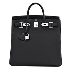 Hermes Birkin 40cm HAC Schwarze Togo Palladium Tasche Z Stempel, 2021 ULTRA RARE